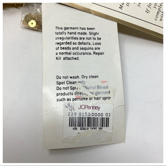 NWT VTG Mark & John by Gopal SILK Gold Sequin Beaded Dress HANDMADE Small - Picture 5 of 15